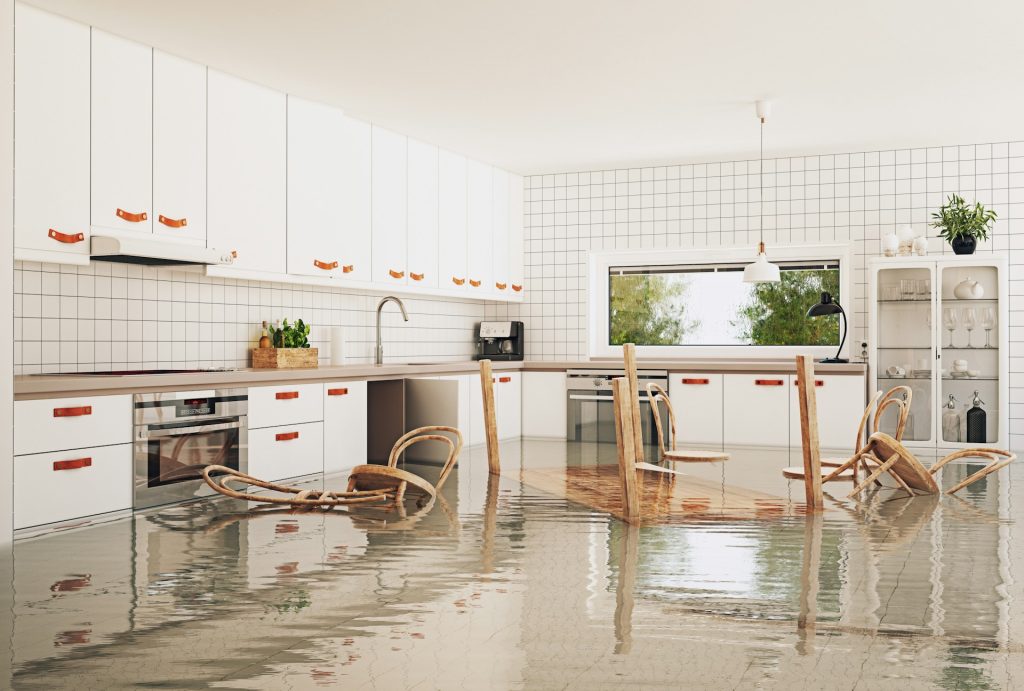 flooded kitchen